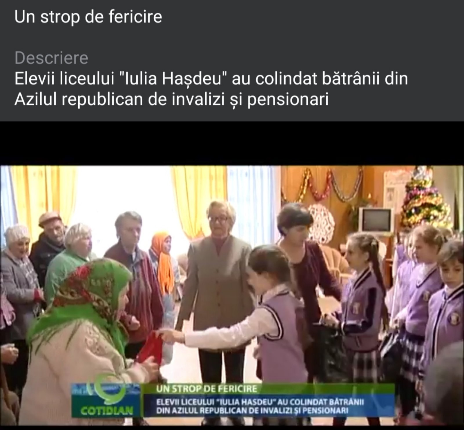Vizită la un azil de bătrâni